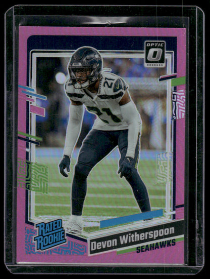 2023 Panini Optic Devon Witherspoon #292 Pink Prizm Rated Rookie