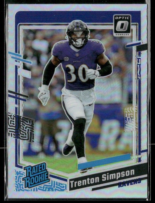 2023 Panini Donruss Optic Trenton Simpson #No. 209 Holo Rated Rookie