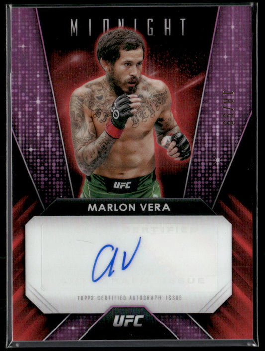 2024 Topps Midnight UFC Marlon Vera #GG-MVA Glimmer Graphs Autograph