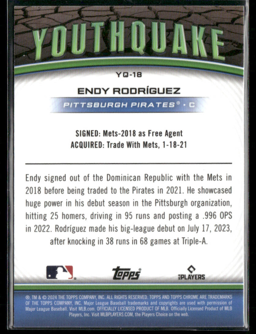 2024 Topps Youthquake Endy Rodríguez #Y0-18 Rookie