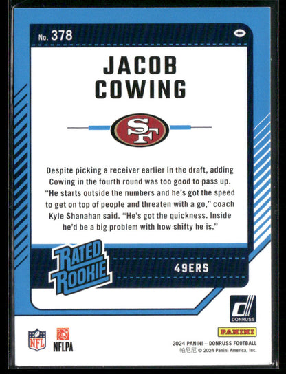 2024 Donruss Jacob Cowing #378 Red Press Proof