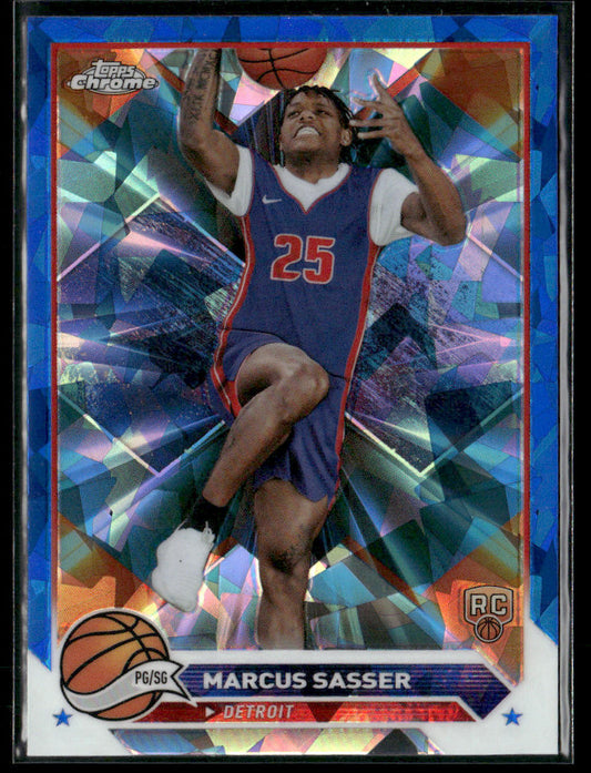 2023 Topps Chrome Sapphire Marcus Sasser #25 Rookie