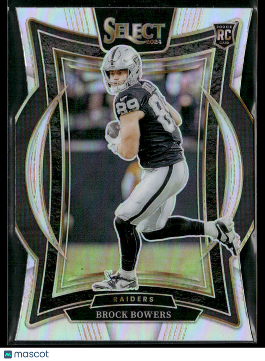2024 Panini Select Football Brock Bowers #31 Silver Prizm Die-Cut RC Rookie
