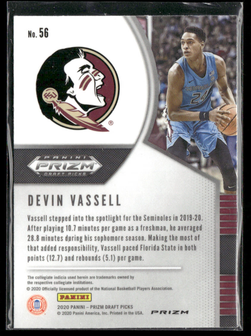 2020-21 Panini Prizm Draft Picks Devin Vassell #56 Green Rookie