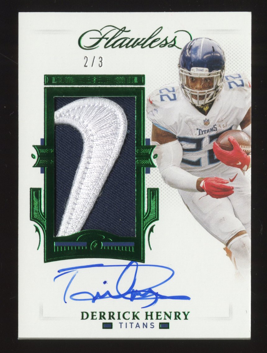 2021 Panini Flawless Derrick Henry #PA-DHE Nike Patch Autograph 2/3