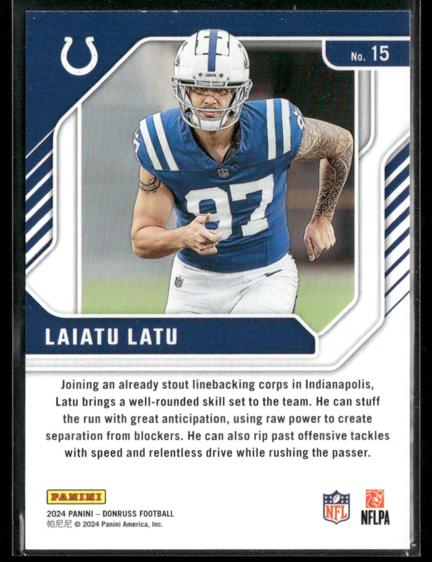 2024 Panini Donruss Football Laiatu Latu #15 Elite Series Rookies