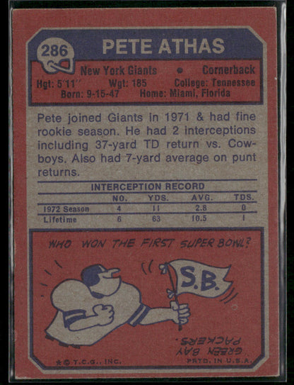 1973 Topps Pete Athas #286