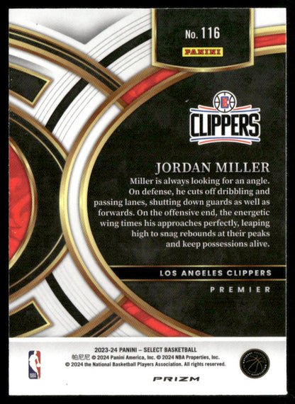 2023-24 Panini Select Jordan Miller #116 Silver Rookie