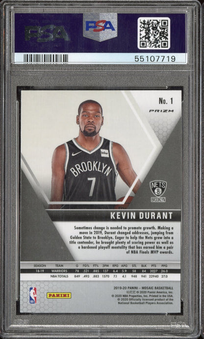 2019 Panini Mosaic Kevin Durant #1 Genesis PSA 10