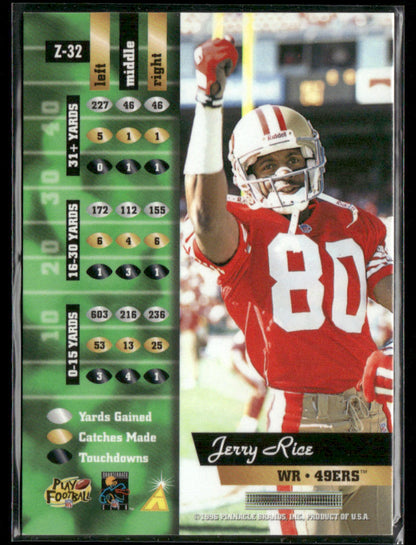 1996 Pinnacle Zenith Jerry Rice #Z-32