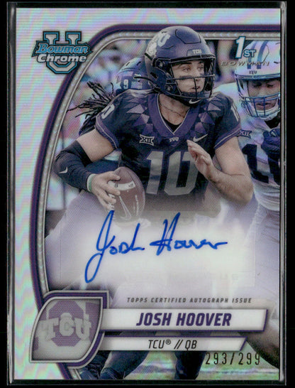 2024 Bowman Chrome University Josh Hoover #PA-JHO Refractor Autograph /299