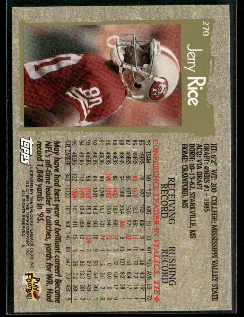 1996 Topps Jerry Rice #270