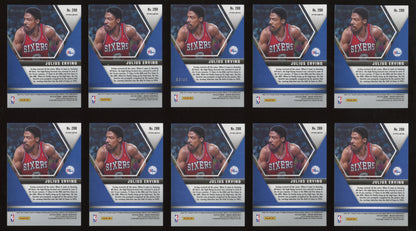 Mosaic Hall of Fame Julius Erving #288 /99 Lot of Color