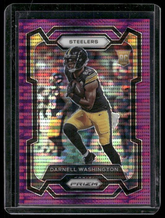 2023 Panini Prizm Darnell Washington #384 Purple Pulsar Rookie