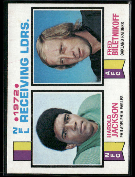 1973 Topps Harold Jackson Fred Biletnikoff #3 Receiving Leaders