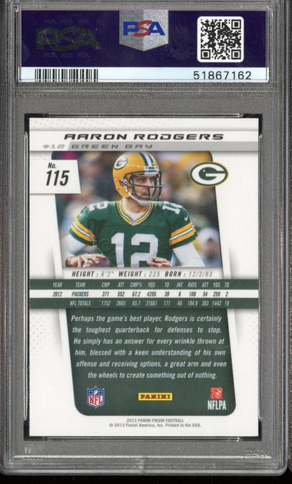 2013 Panini Prizm Aaron Rodgers #115 PSA 9