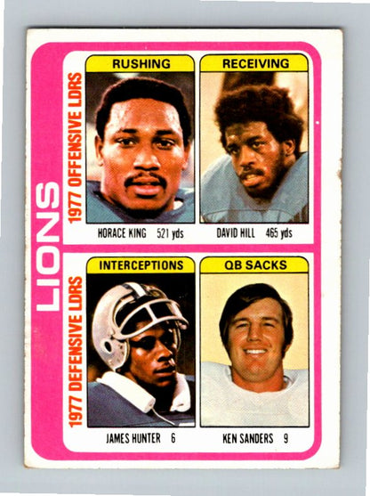 1978 Topps Horace King / David Hill / James Hunter / Ken Sanders TL, CL #509