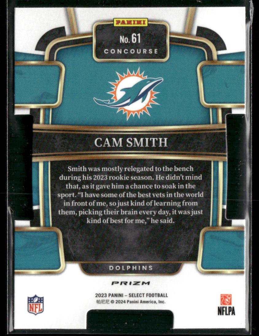 2023 Panini Select Cam Smith #61 Silver Die Cut Rookie