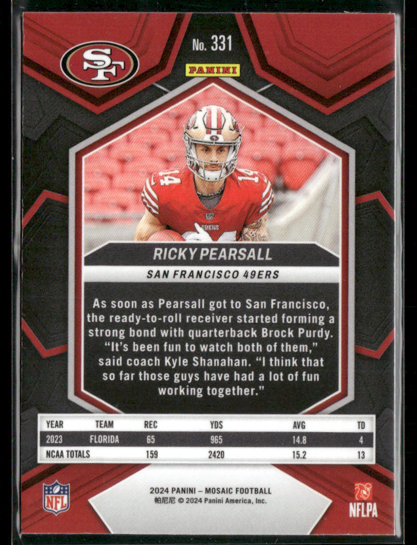 2024 Panini Mosaic Ricky Pearsall #331 Rookie