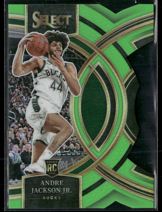 2023-24 Panini Select Andre Jackson Jr. #134 Lime Green Die Cut /75