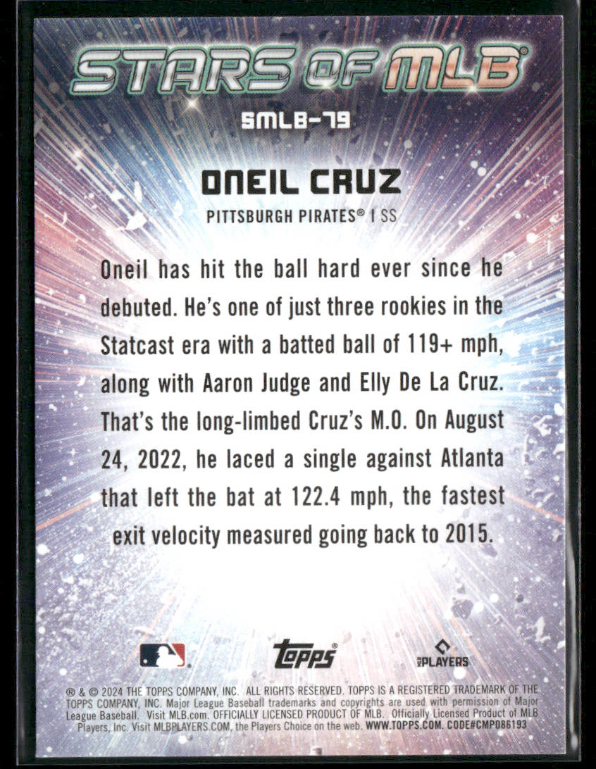 2024 Topps Oneil Cruz #SMLB-79 Stars Of MLB