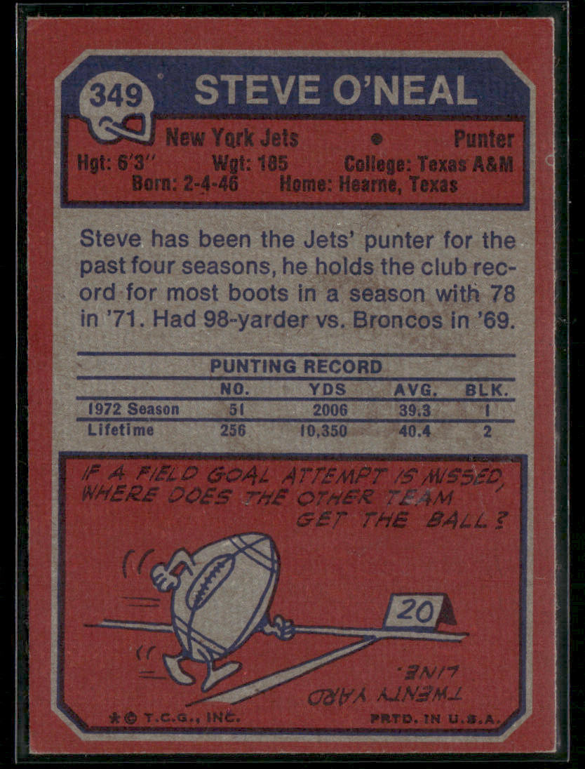 1973 Topps Steve O'Neal #349