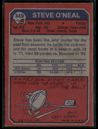 1973 Topps Steve O'Neal #349