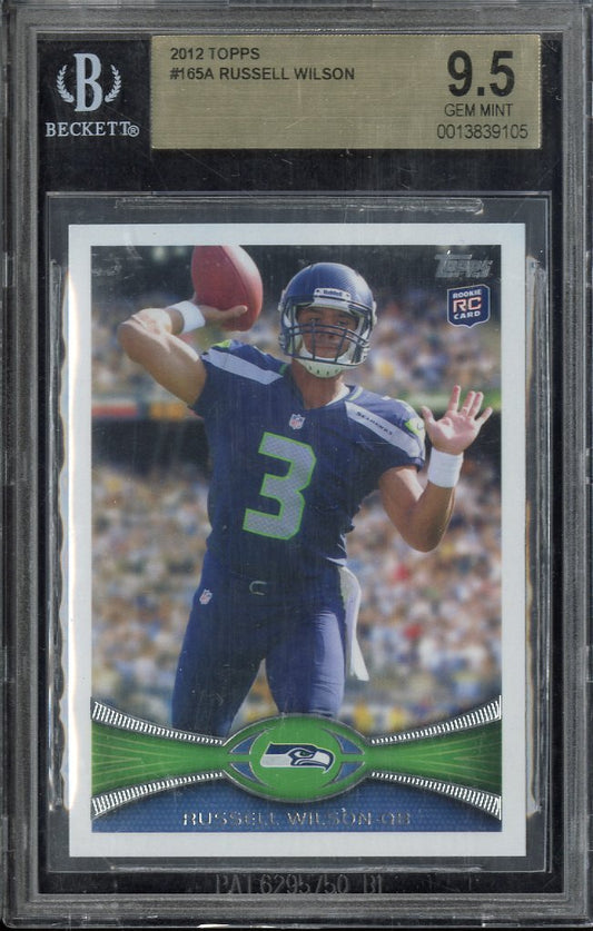 2012 Topps Russell Wilson #165A Crowd In Stands Rookie BGS 9.5