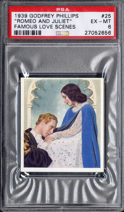 1939 Godfrey Phillips LTD. Famous Love Scenes "Romeo And Juliet" #25 PSA 6