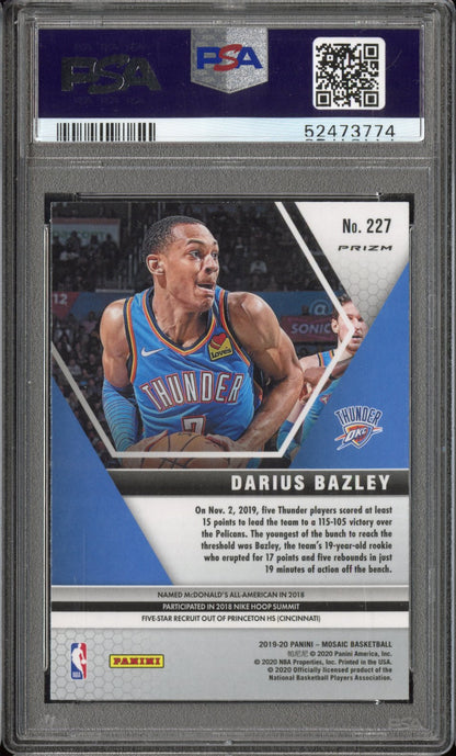 2019 Panini Mosaic Darius Bazley #227 Genesis PSA 9