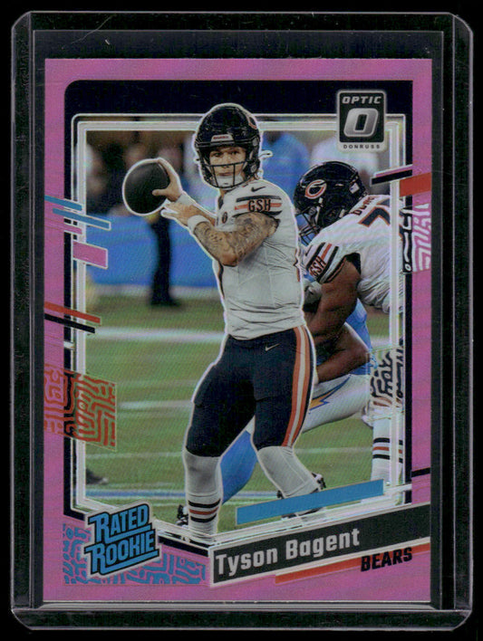 2023 Panini Donruss Optic Tyson Bagent #216 Pink Prizm Rated Rookie