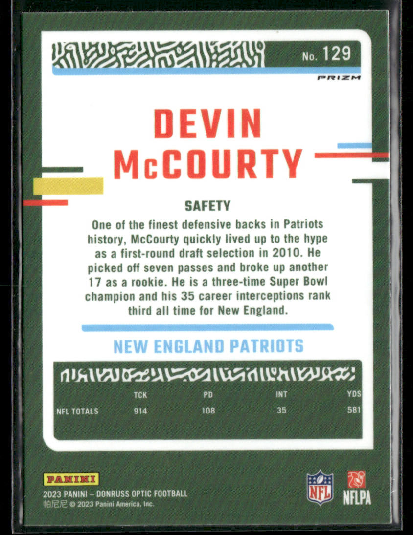 2023 Panini Donruss Optic Devin McCourty #129