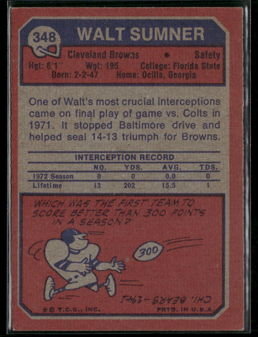 1973 Topps Walt Sumner #348