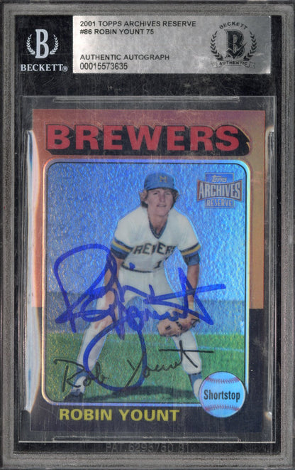 2001 Topps Archives Reserve Robin Yount 75 #86 BGS 0