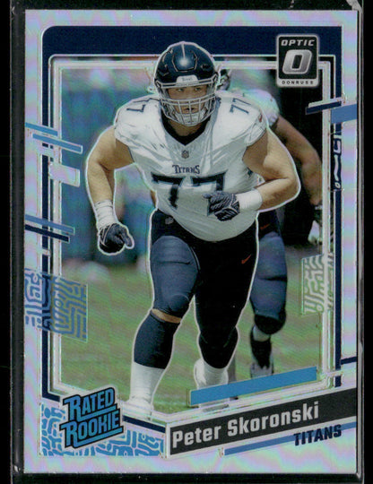 2023 Panini Peter Skoronski #296 Holo Prizm Rated Rookie