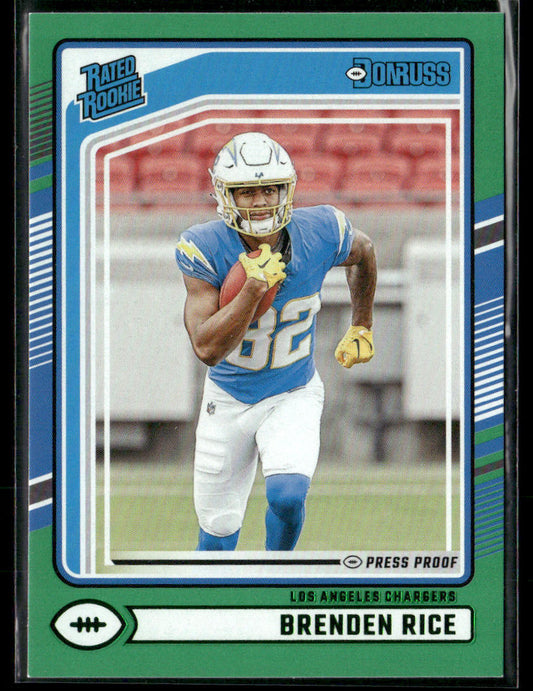 2024 Panini Donruss Brenden Rice #382 Press Proof