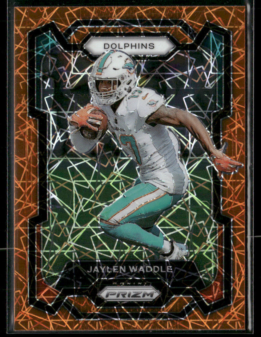 2023 Panini Prizm Jaylen Waddle #185 Orange Lazer