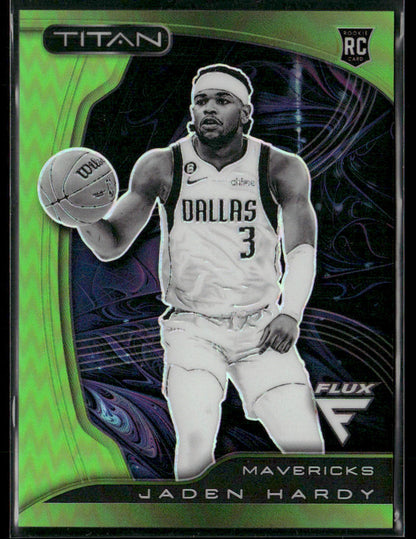 2022-23 Panini Flux Jaden Hardy #22 Green RC /5