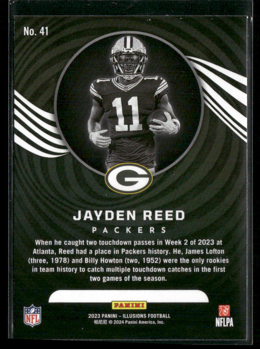 2023 Panini Illusions Jayden Reed #41 Rookie