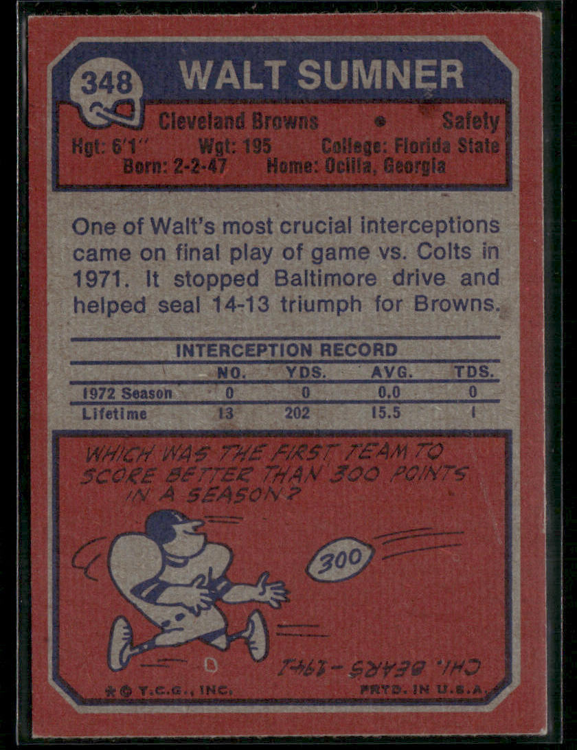 1973 Topps Walt Sumner #348