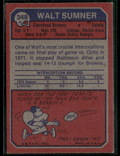 1973 Topps Walt Sumner #348