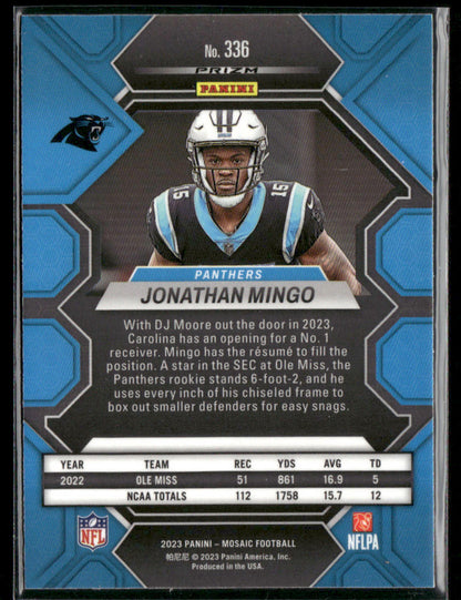 2023 Panini Mosaic Jonathan Mingo #336 RC