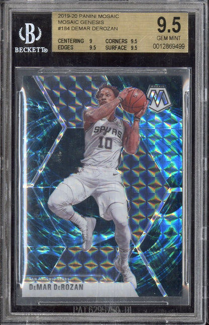 2019-20 Panini Mosaic DeMar DeRozan #184 Genesis BGS 9.5