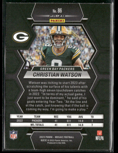 2023 Panini Mosaic Christian Watson #86 Mosaic