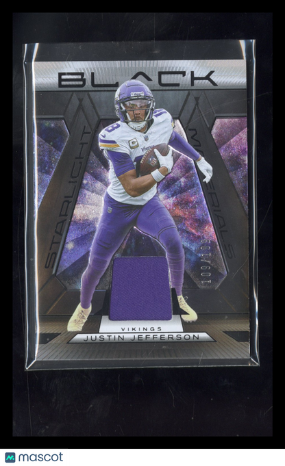 2025 Panini Black Starlight Materials Patch Justin Jefferson #SMA-JJE 109/199