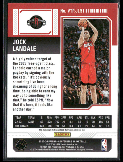 2022-23 Panini Contenders Jock Landale #VTR-JLR