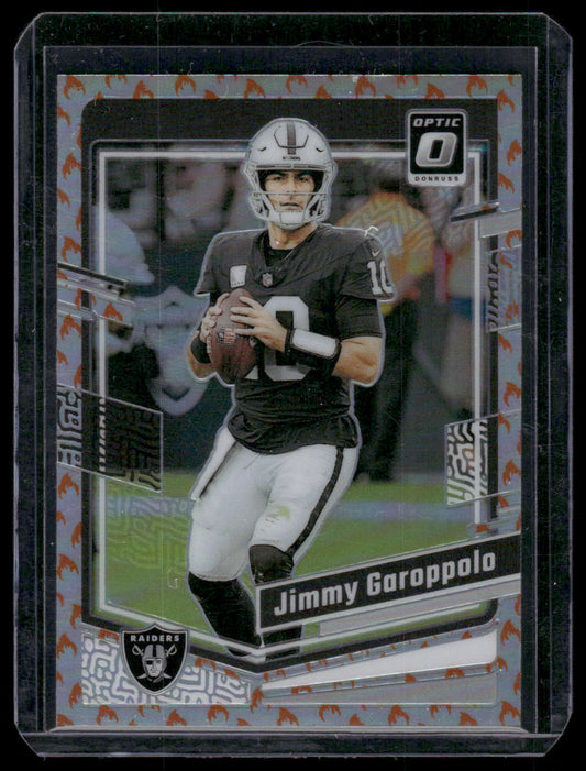 2023 Panini Donruss Optic Jimmy Garoppolo #98 Fire Emoji