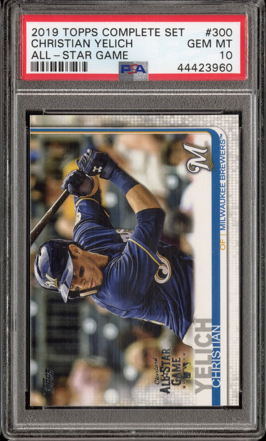 2019 Topps Complete Set Christian Yelich #300 All Star Game PSA 10