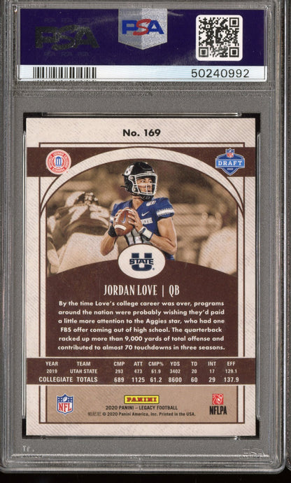 2020 Panini Legacy Jordan Love #169 Rookie PSA 9