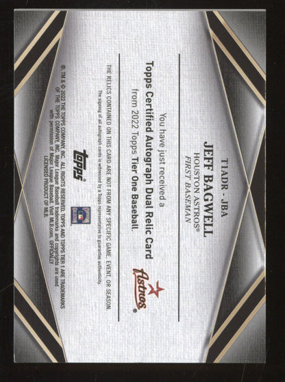 2022 Topps Tier One Baseball Jeff Bagwell #13/25 Autographed